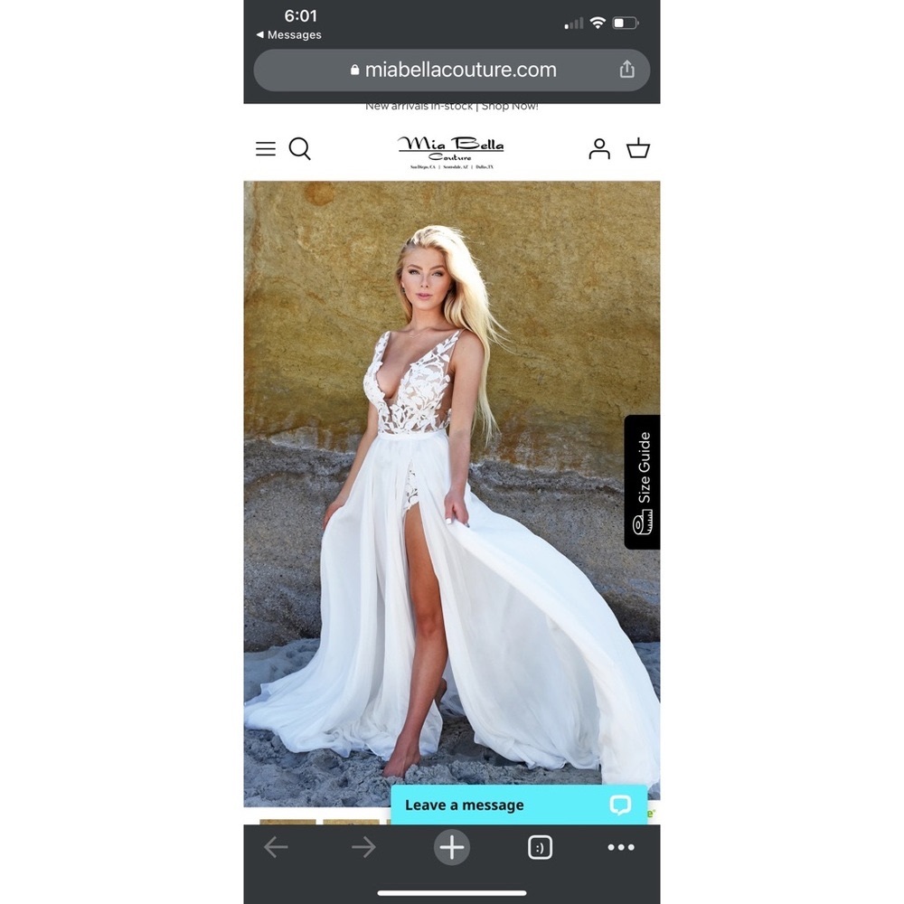 Worn once & dry cleaned Mia Bella Couture Farrah gown body suit with tulle skirt